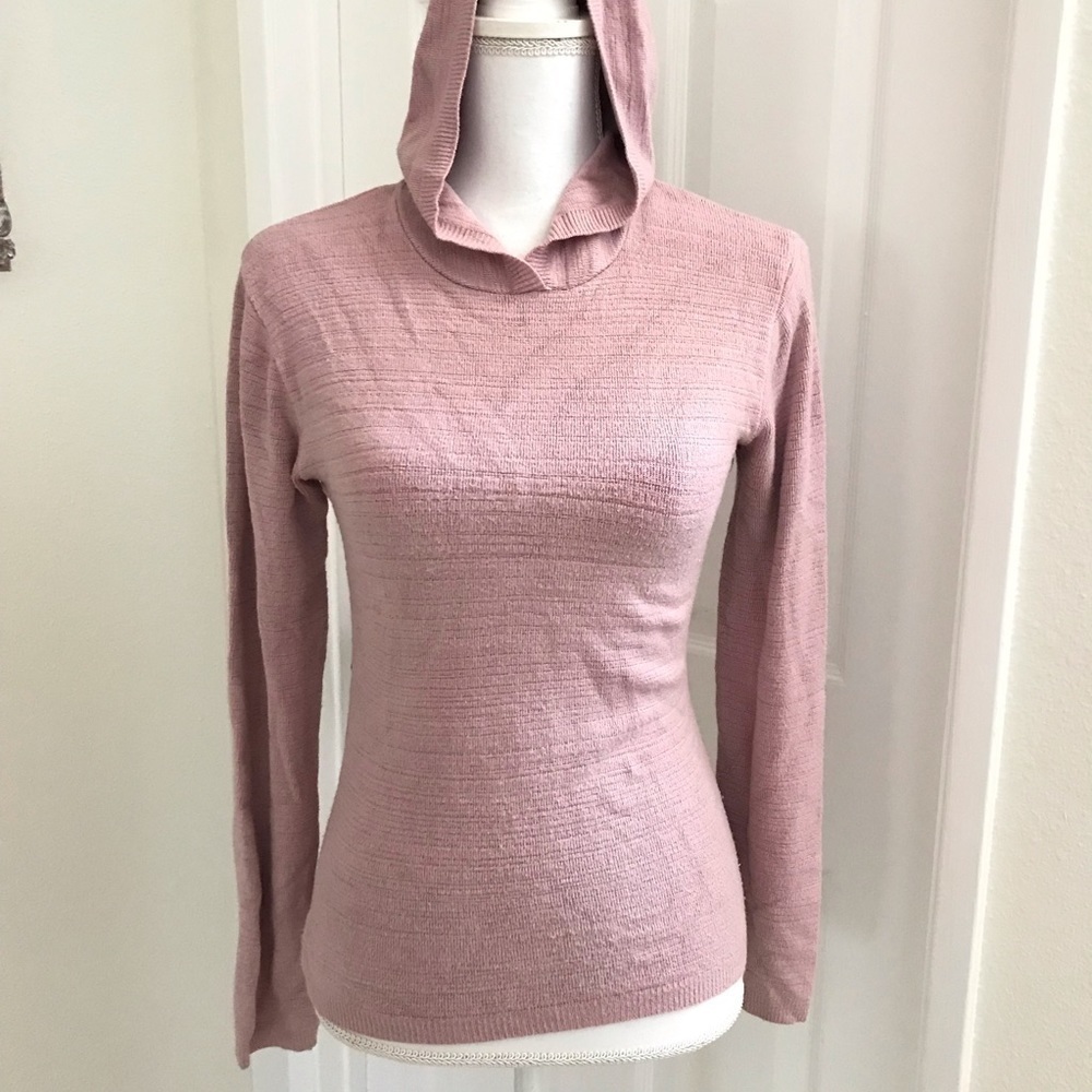 Bebe Moda Dusty Pink Hoodie Pullover Sz Lg